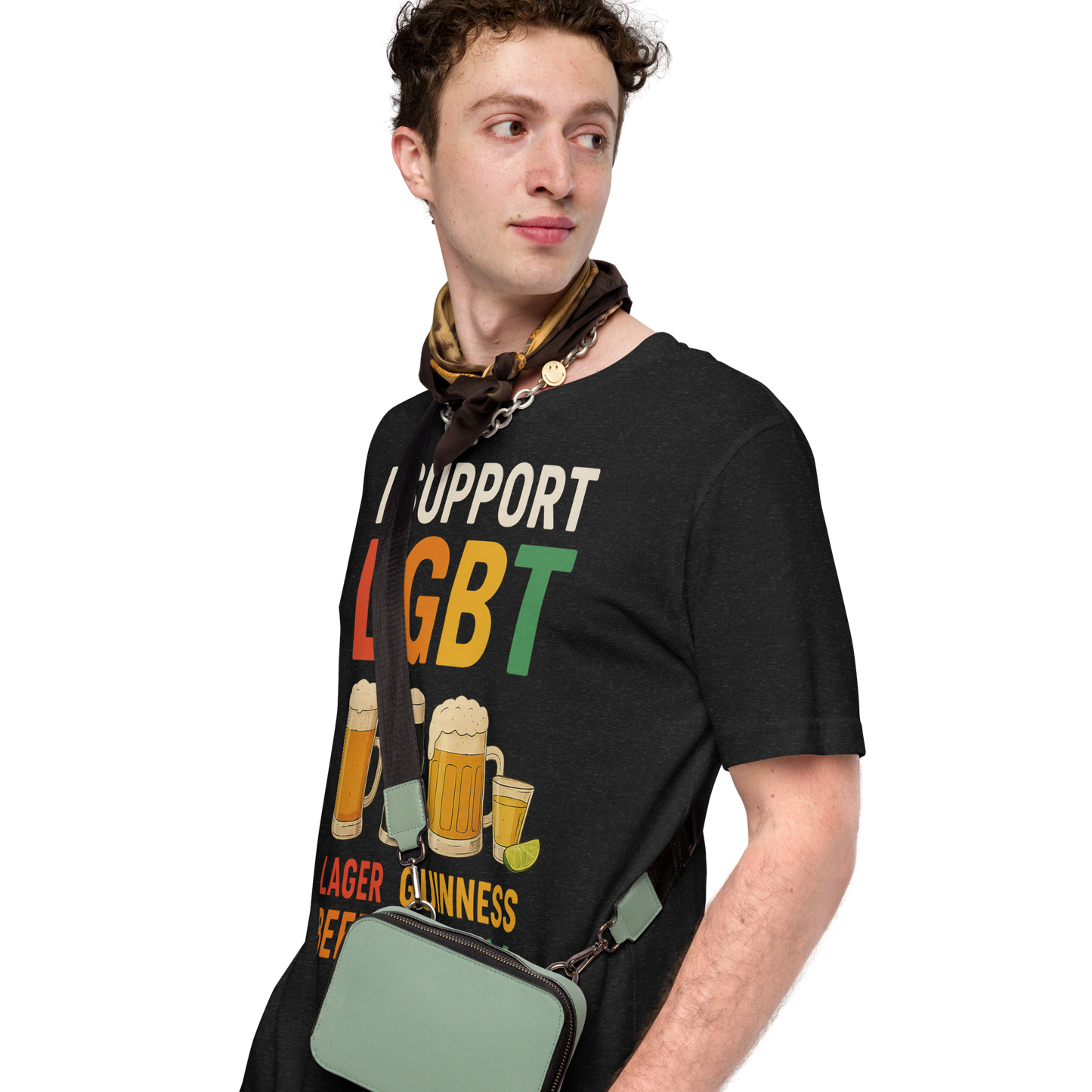 I Support LGBT: Lager-Guinness-Beer-Tequila T-shirt